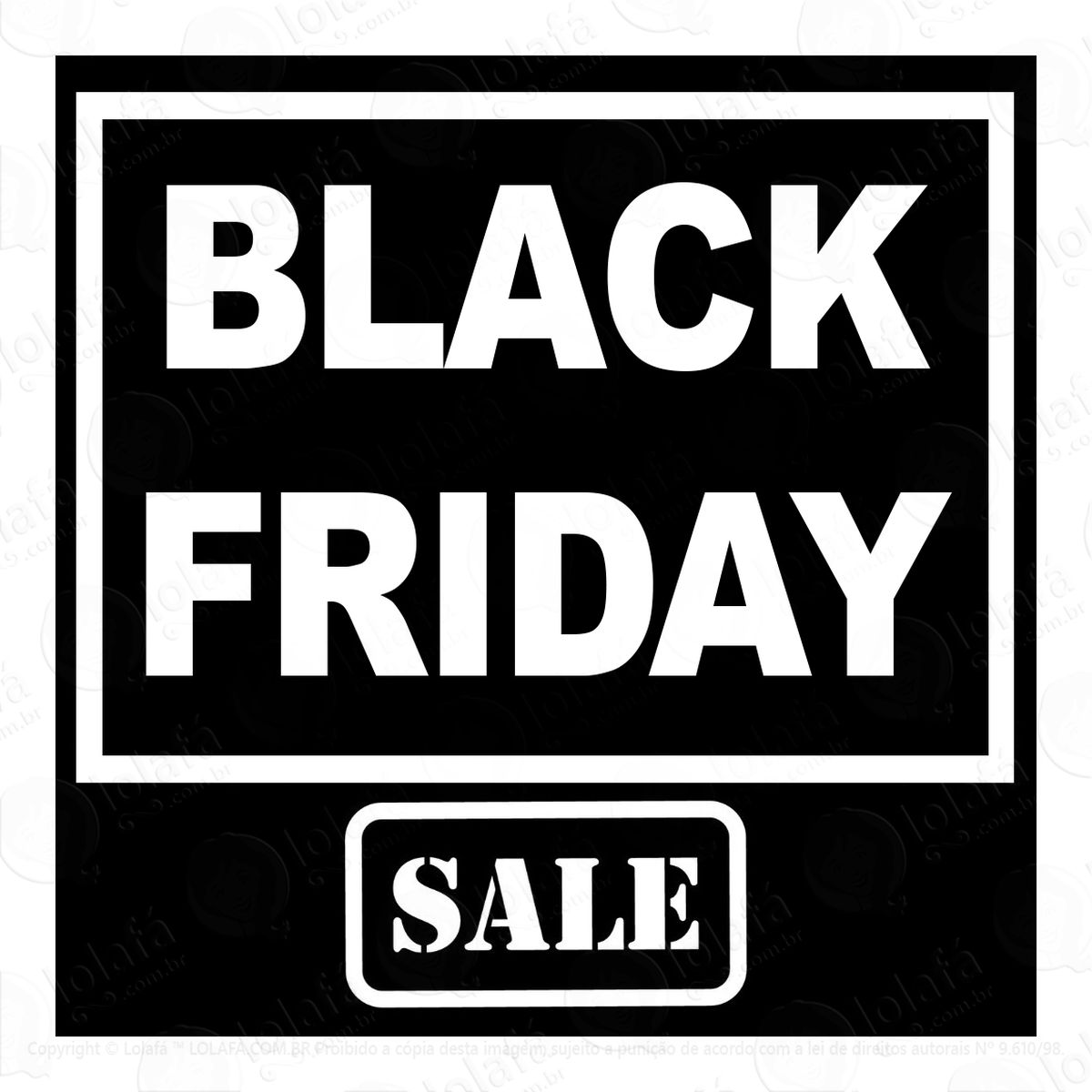 Adesivo Decoração Vitrine Loja Black Friday Mod:4873