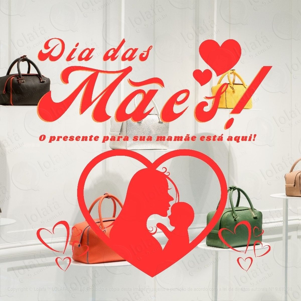 Adesivo Dia Das Mães Decoração Grande Vitrine Loja Mod:4932