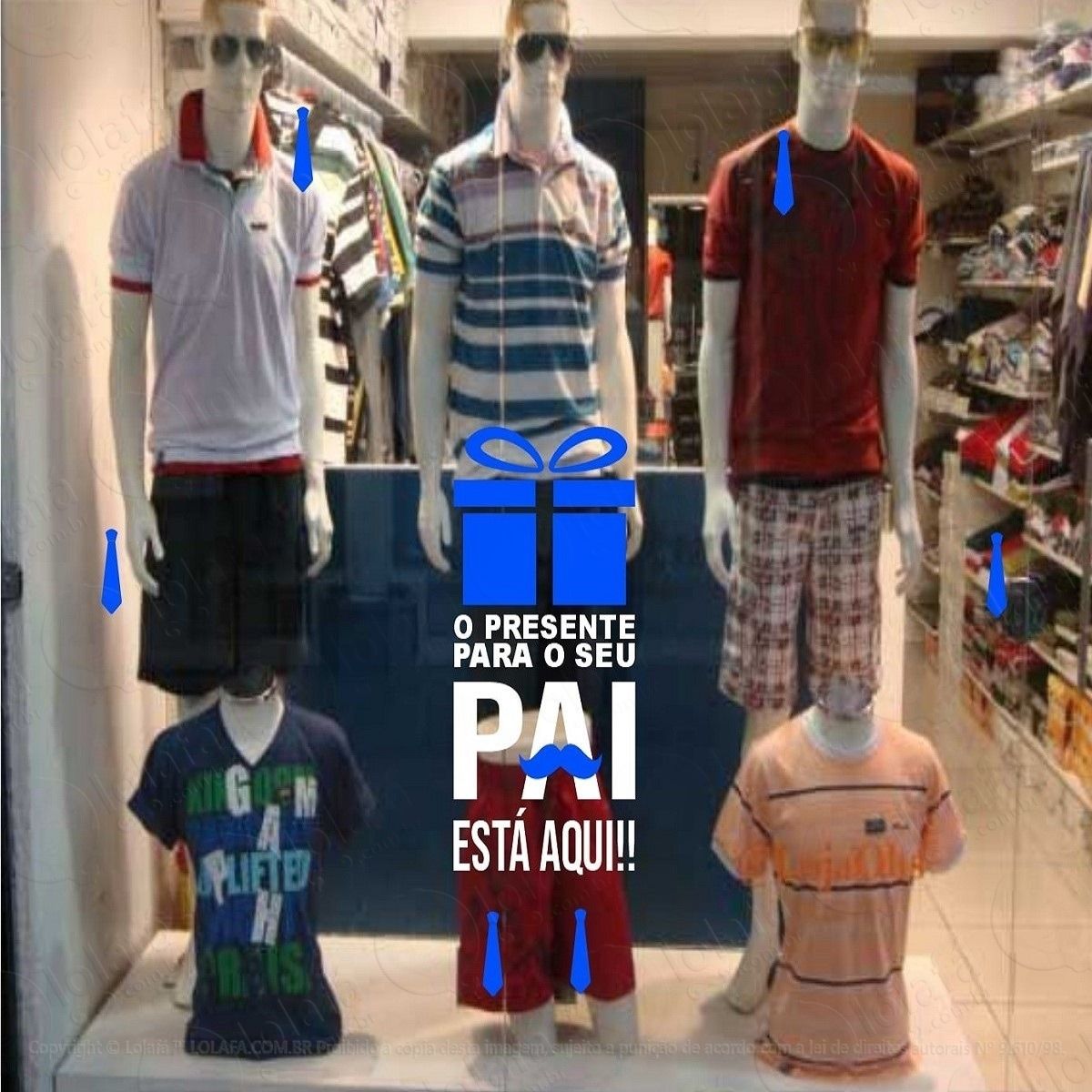 adesivo para comércio dia dos pais grande material vinil mod:4989