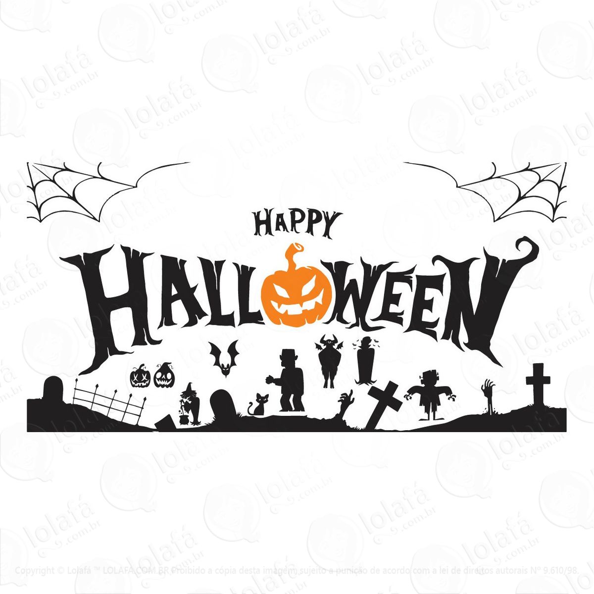 Adesivo Para Vitrine Halloween Mod:5056