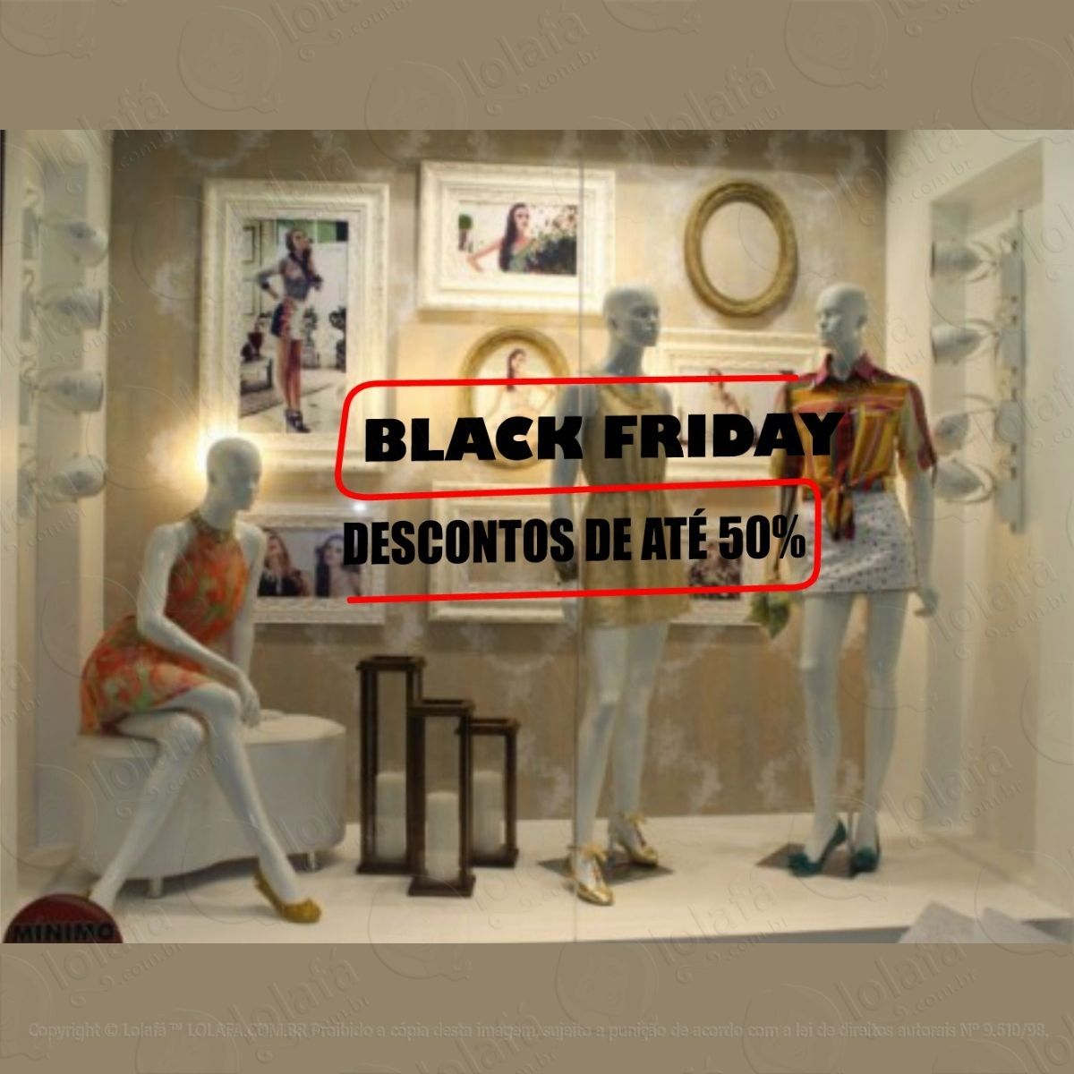 adesivo para vitrine loja vidro black friday mod:5141