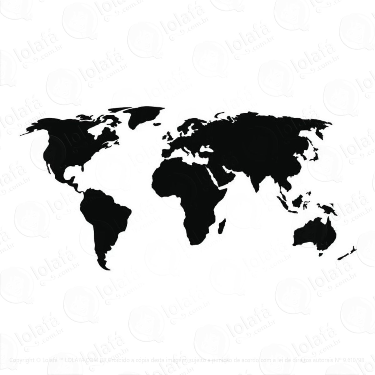 adesivo parede mapa mundi personalizável mod:5651