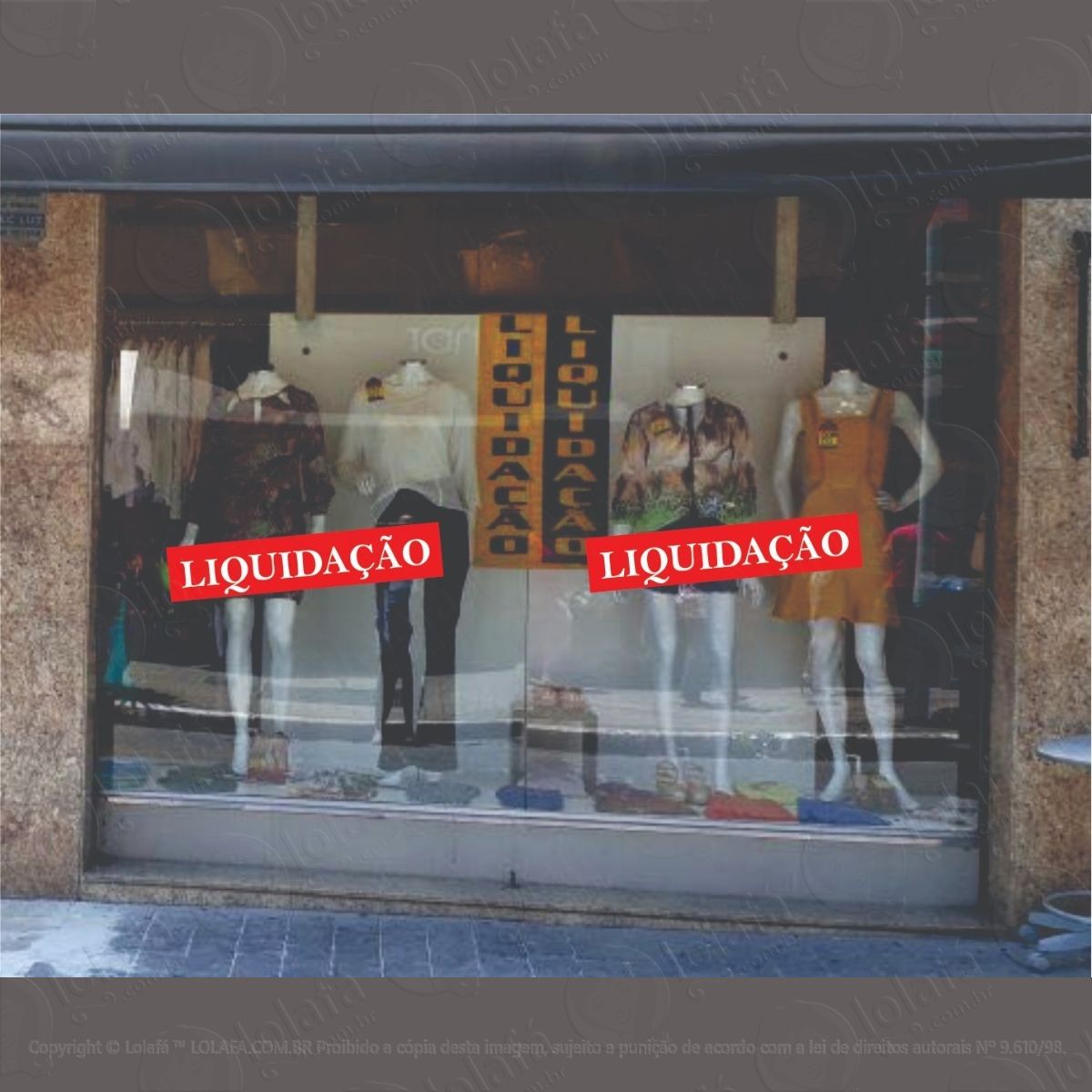 kit 5 adesivos liquidação para vitrine mod:5789