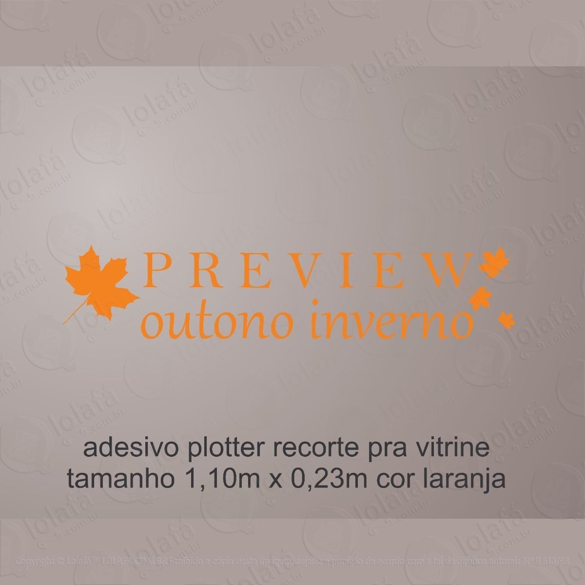 Adesivo Para Vitrine Preview Outono Inverno Mod:5810