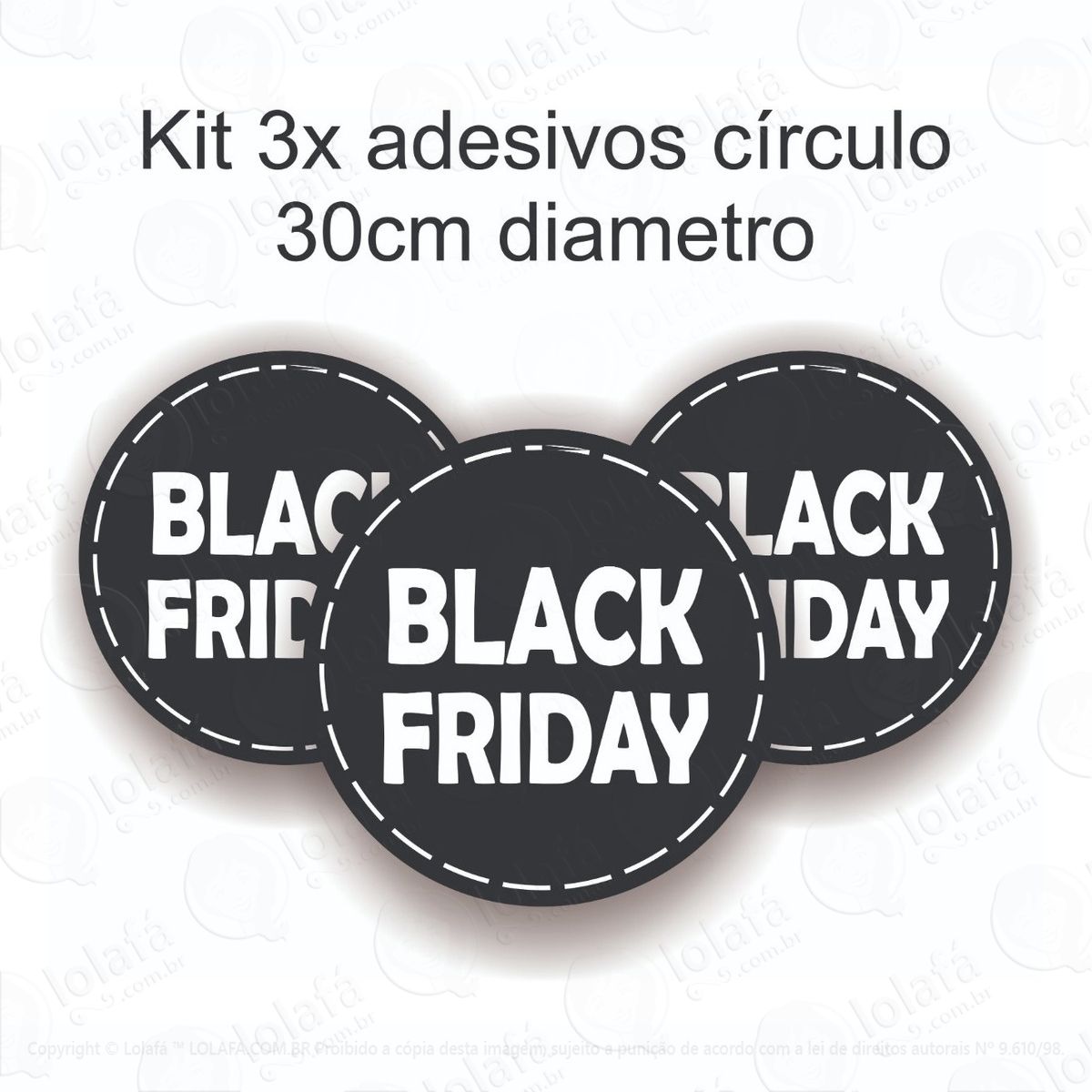 kit adesivo pra vitrines 3x círculos mod:5841