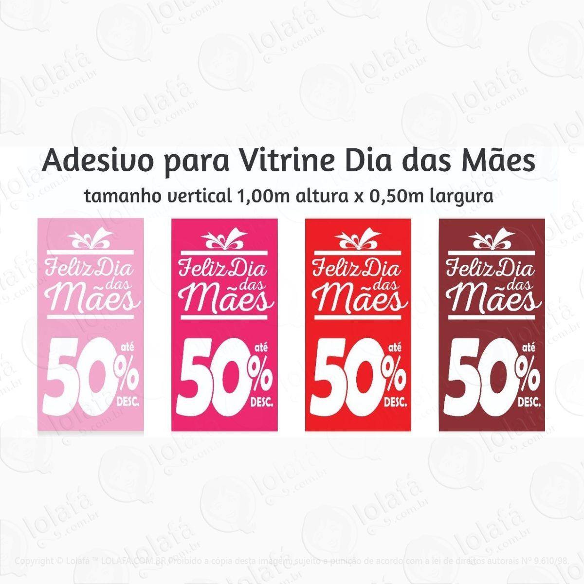 adesivo dia das mães para vitrines mod:5845