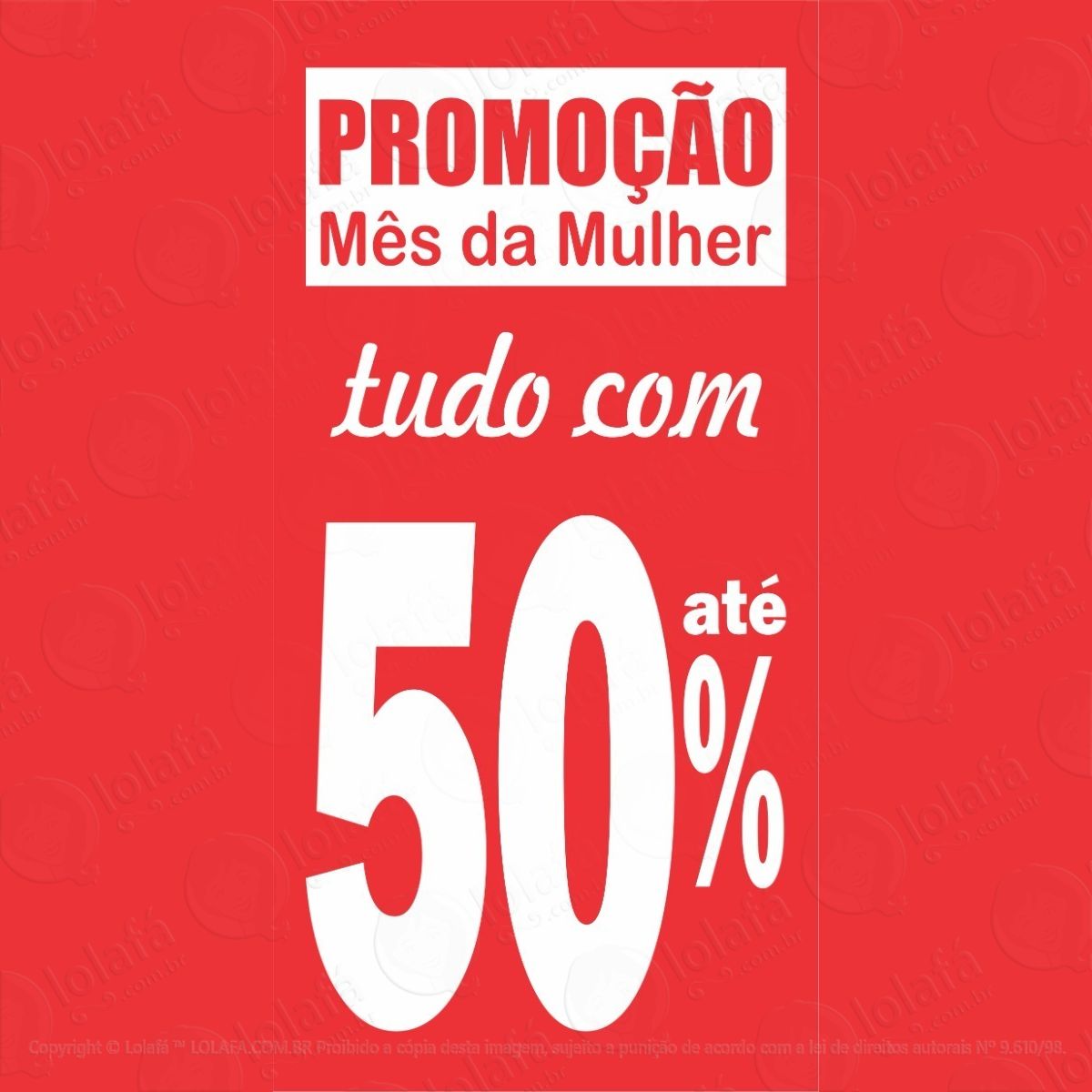 Adesivo Promoção Para Vitrine Mês Da Mulher Mod:5890