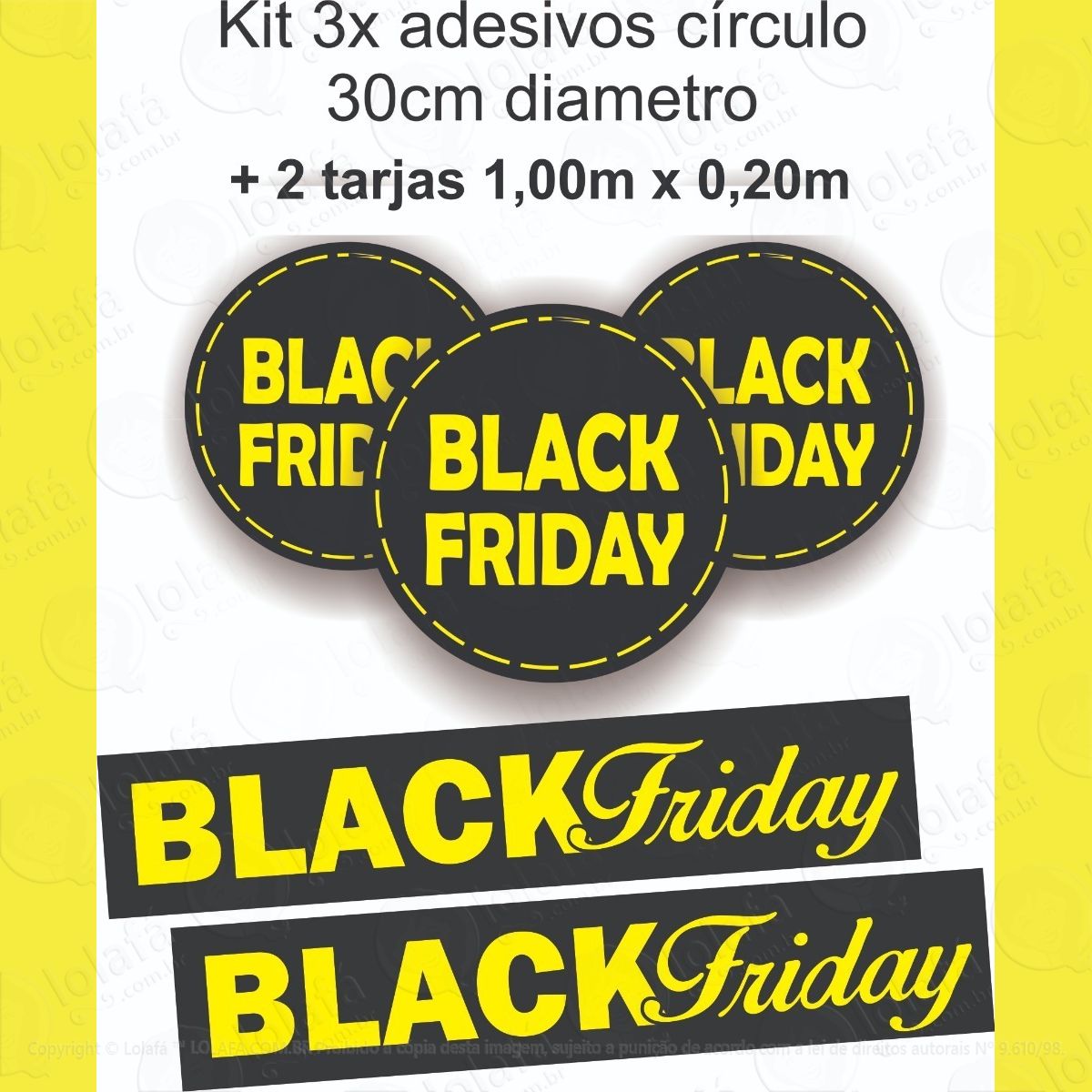 Kit Adesivos Para Vitrine Liquidação Promoção Black Friday Mod:5926