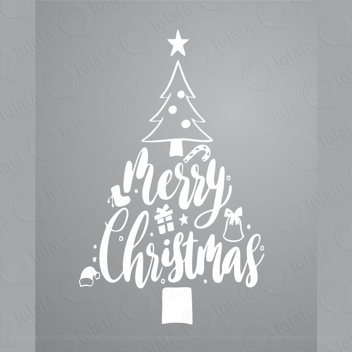 adesivo arvore de natal para vitrine mod:5940