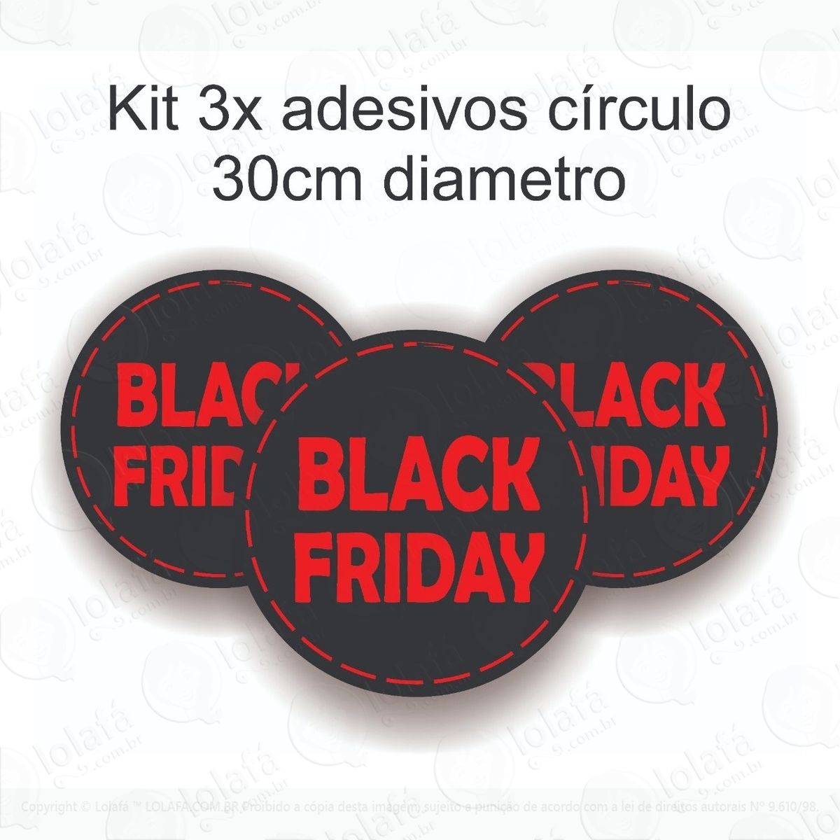 kit adesivo pra vitrines 3x círculos mod:5947
