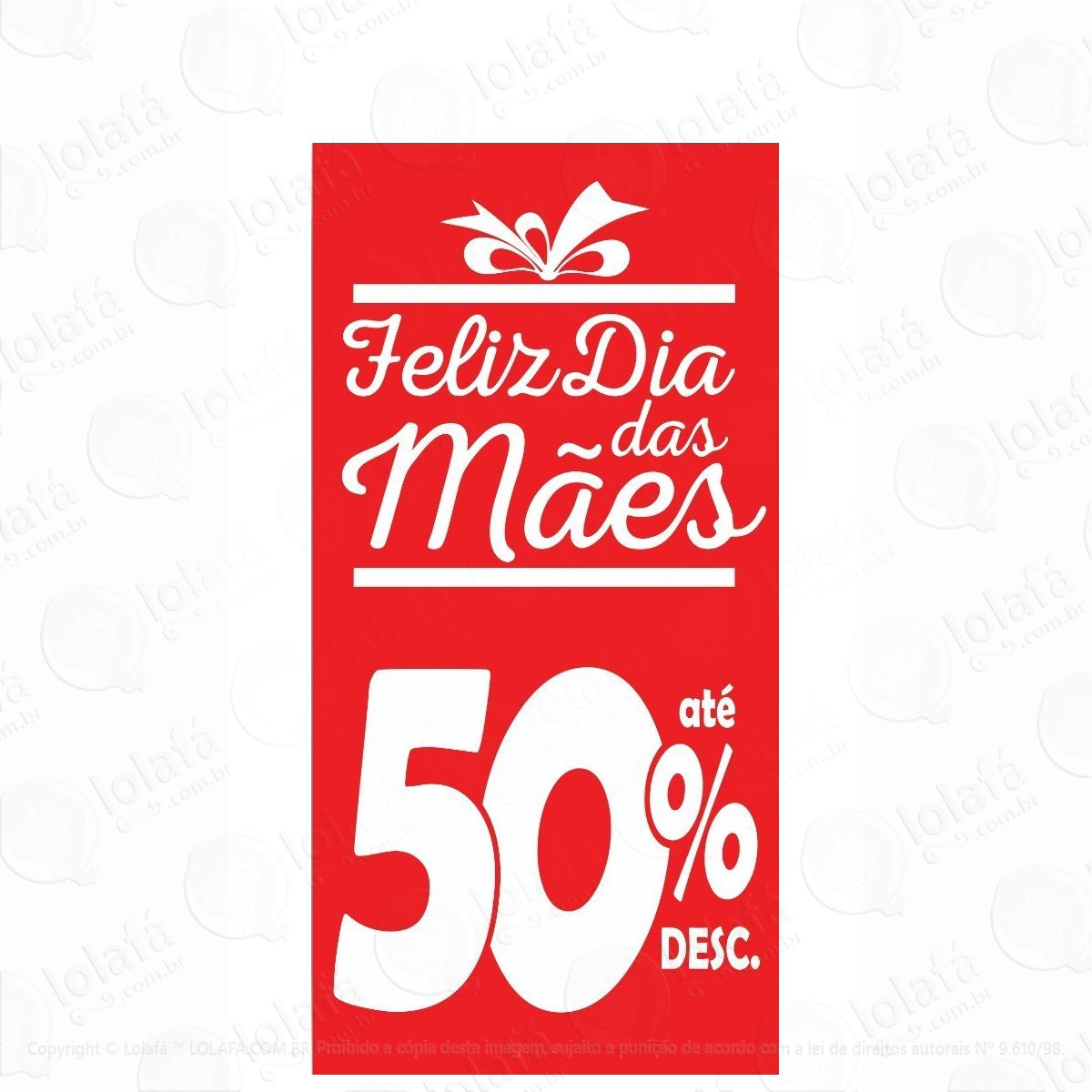 adesivo dia das mães para vitrines mod:5985