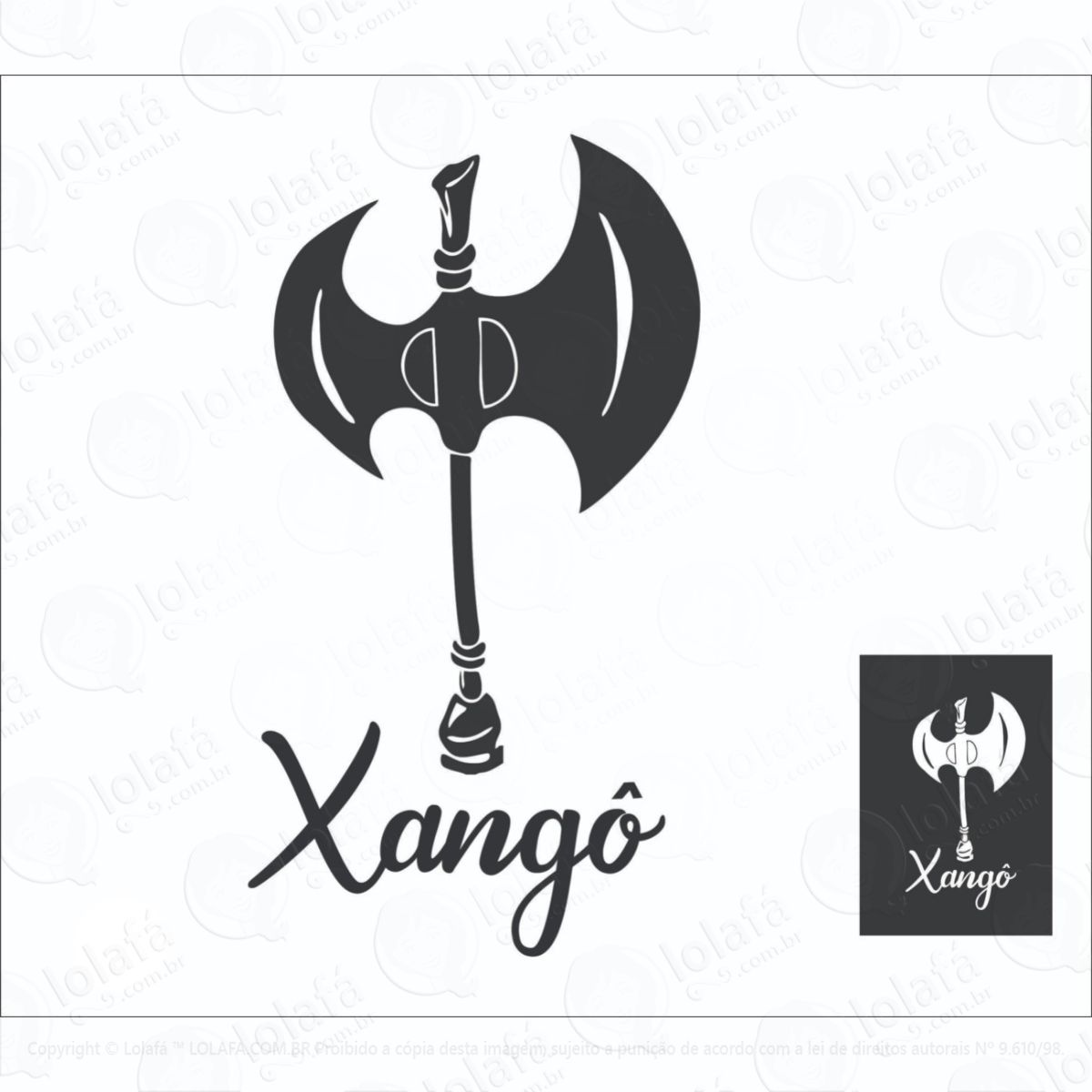 Adesivo Xangô Umbanda Candomblé - Parede Carro Geladeira Mod:6096