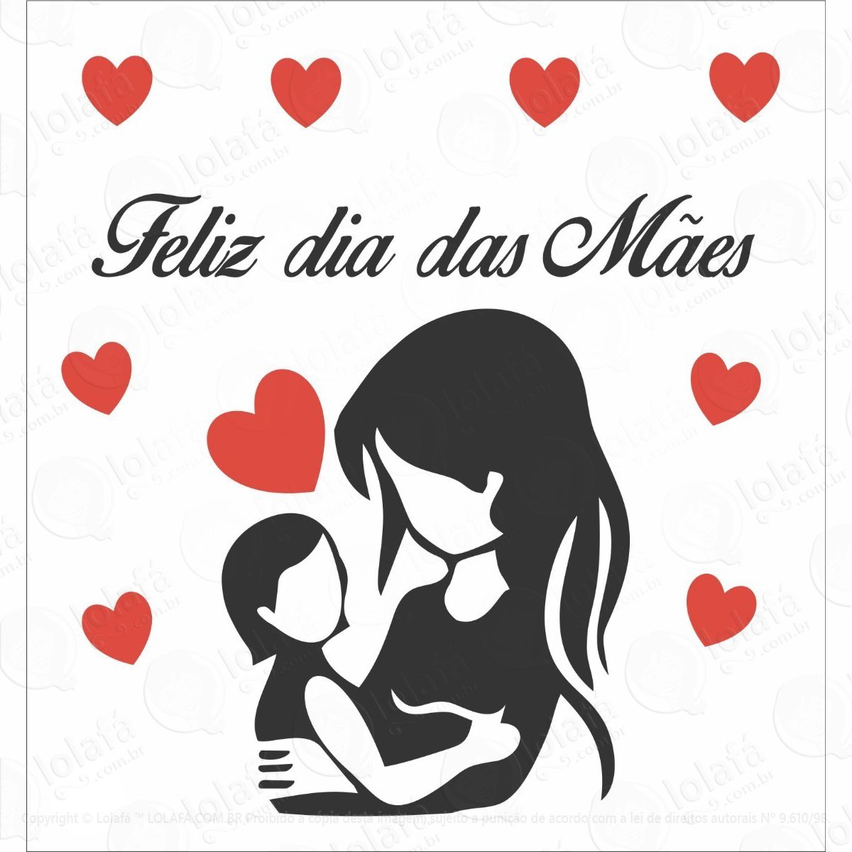 Adesivo De Parede Dia Das Mães Vitrine Loja Decoração Mãe Mod:6186