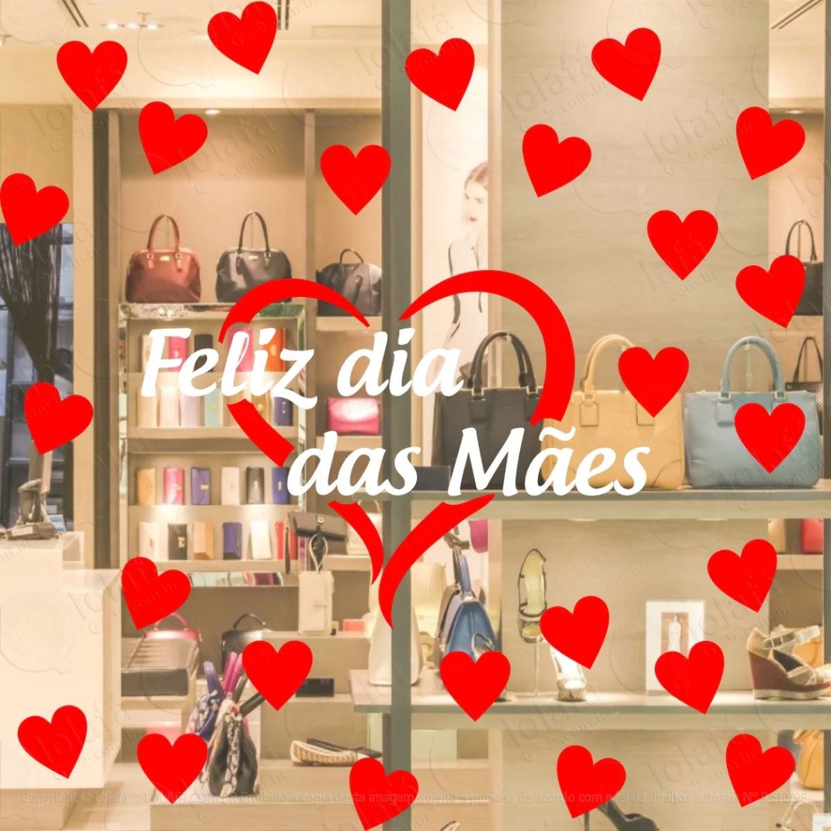 adesivo para vitrine de loja de dia das mães mod:3