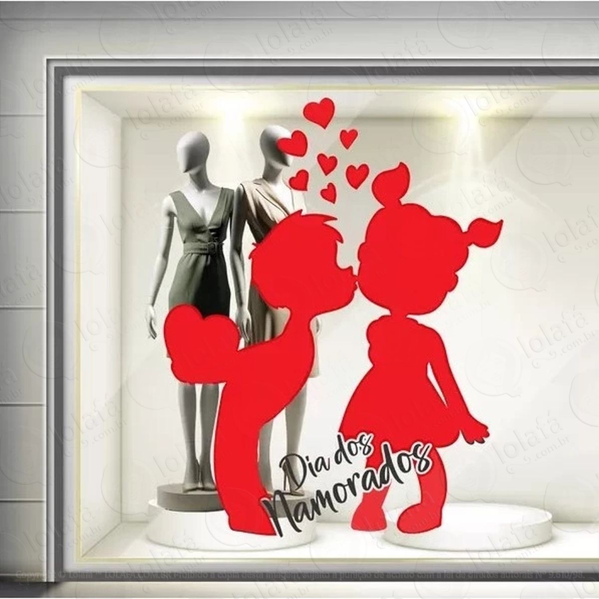 Adesivo Para Vitrine Dia Dos Namorados Mod:4