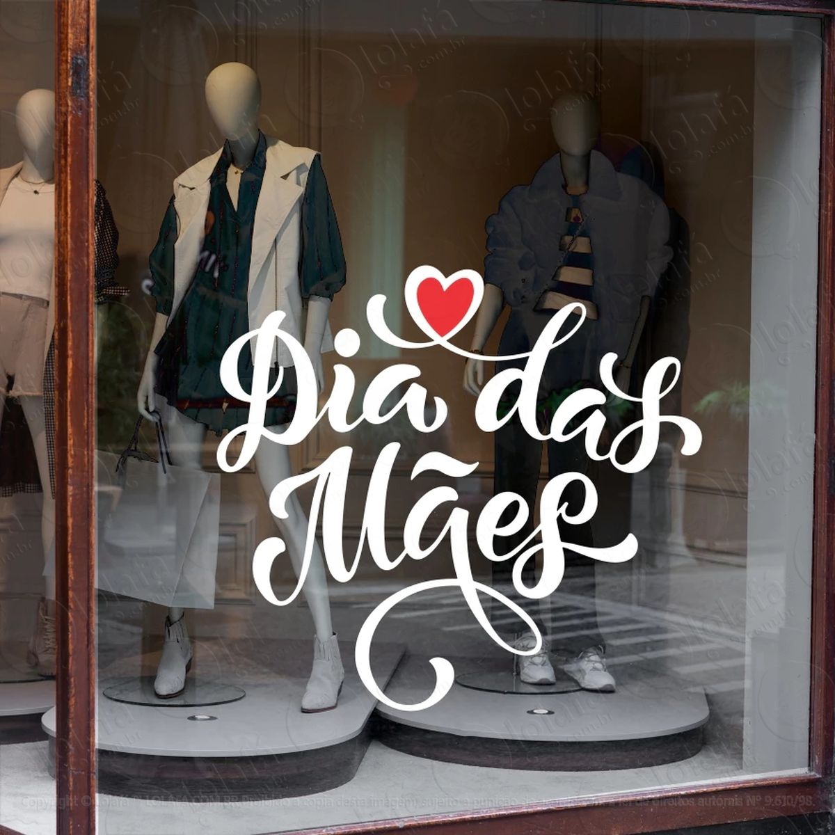 adesivo vitrine dia das mães mod:14