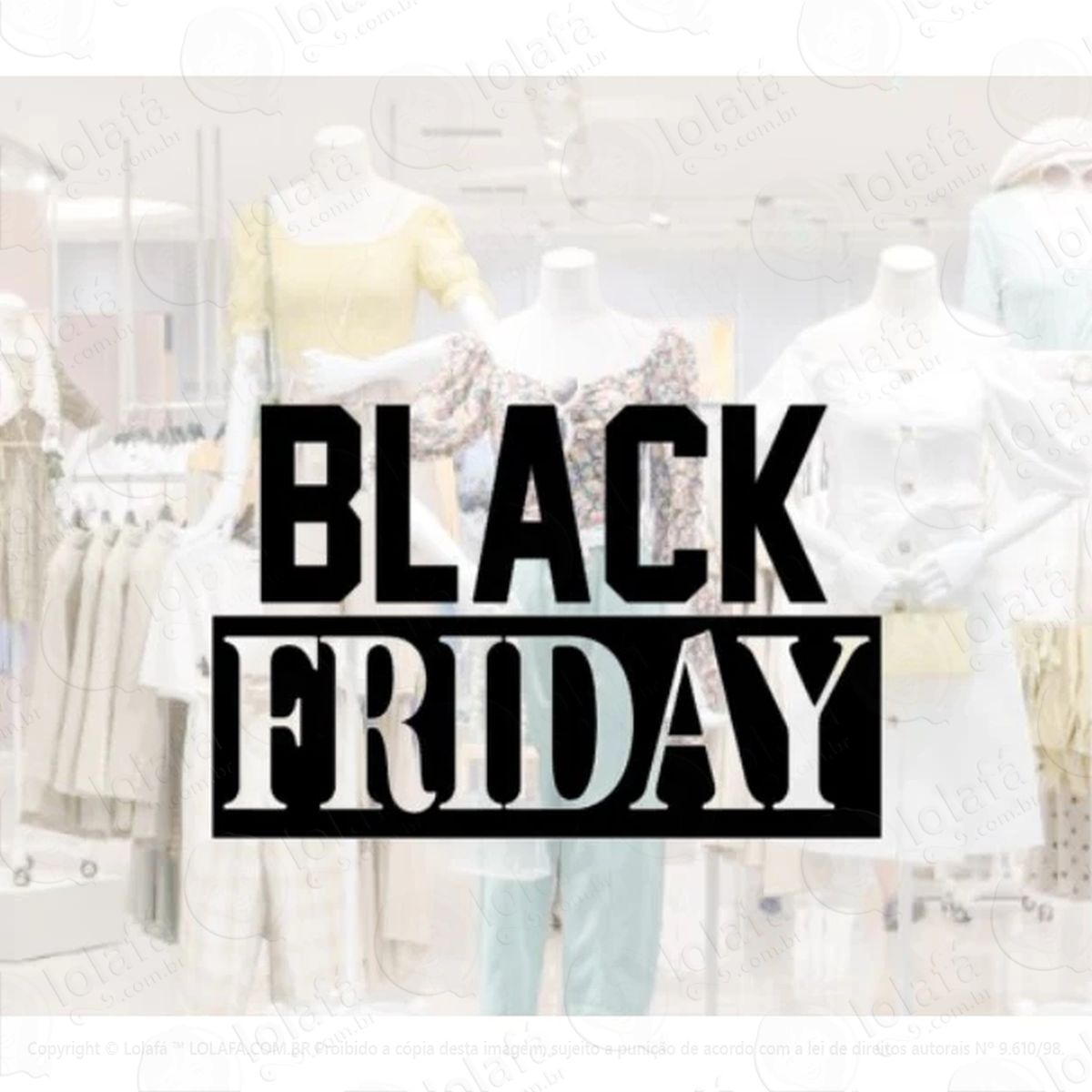Adesivos De Vinil Para Vitrine BLACK FRIDAY Mod:26