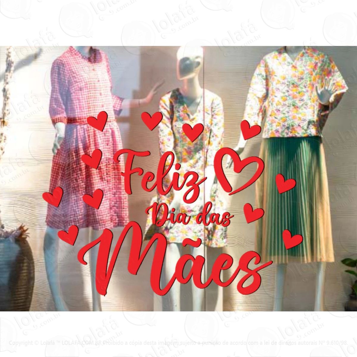 Adesivos De Vinil Para Vitrine Dia Das Mães Mod:27