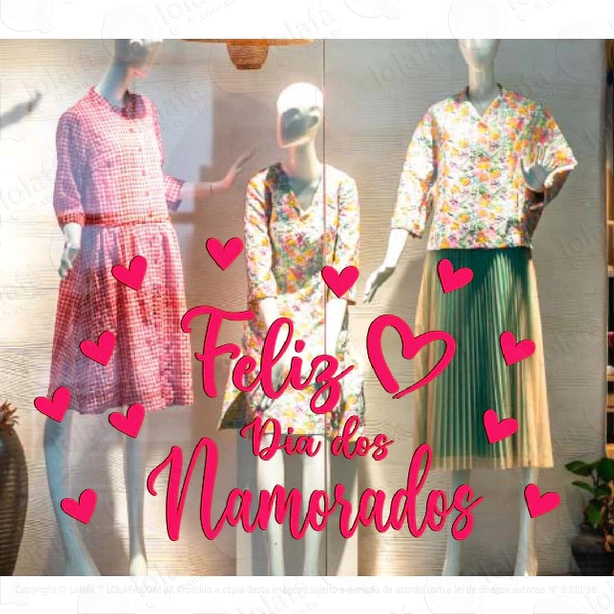 Adesivos De Vinil Para Vitrine Dia Dos Namorados Mod:28