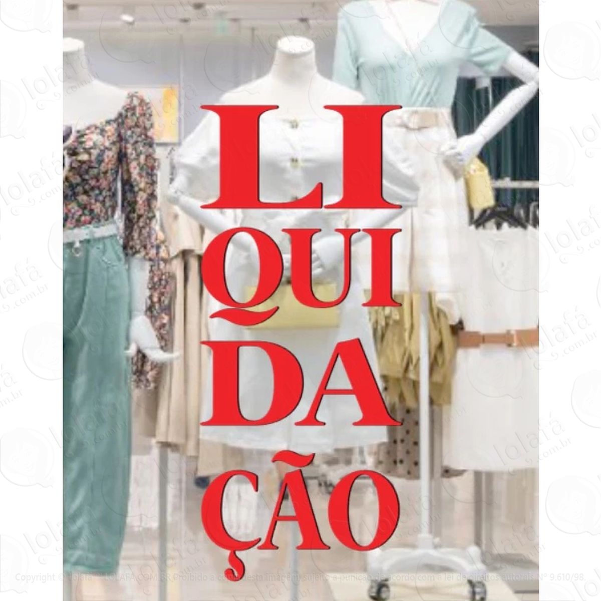 adesivos de vinil para vitrine liquidaÇÃo mod:30