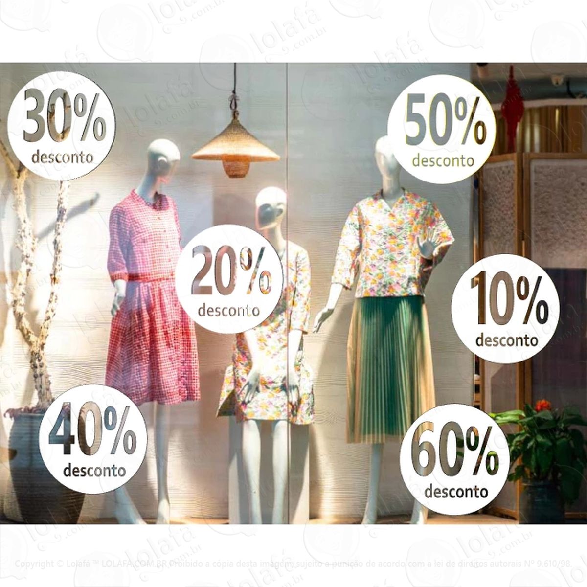 kit adesivos de vinil para vitrine promoções e descontos mod:35