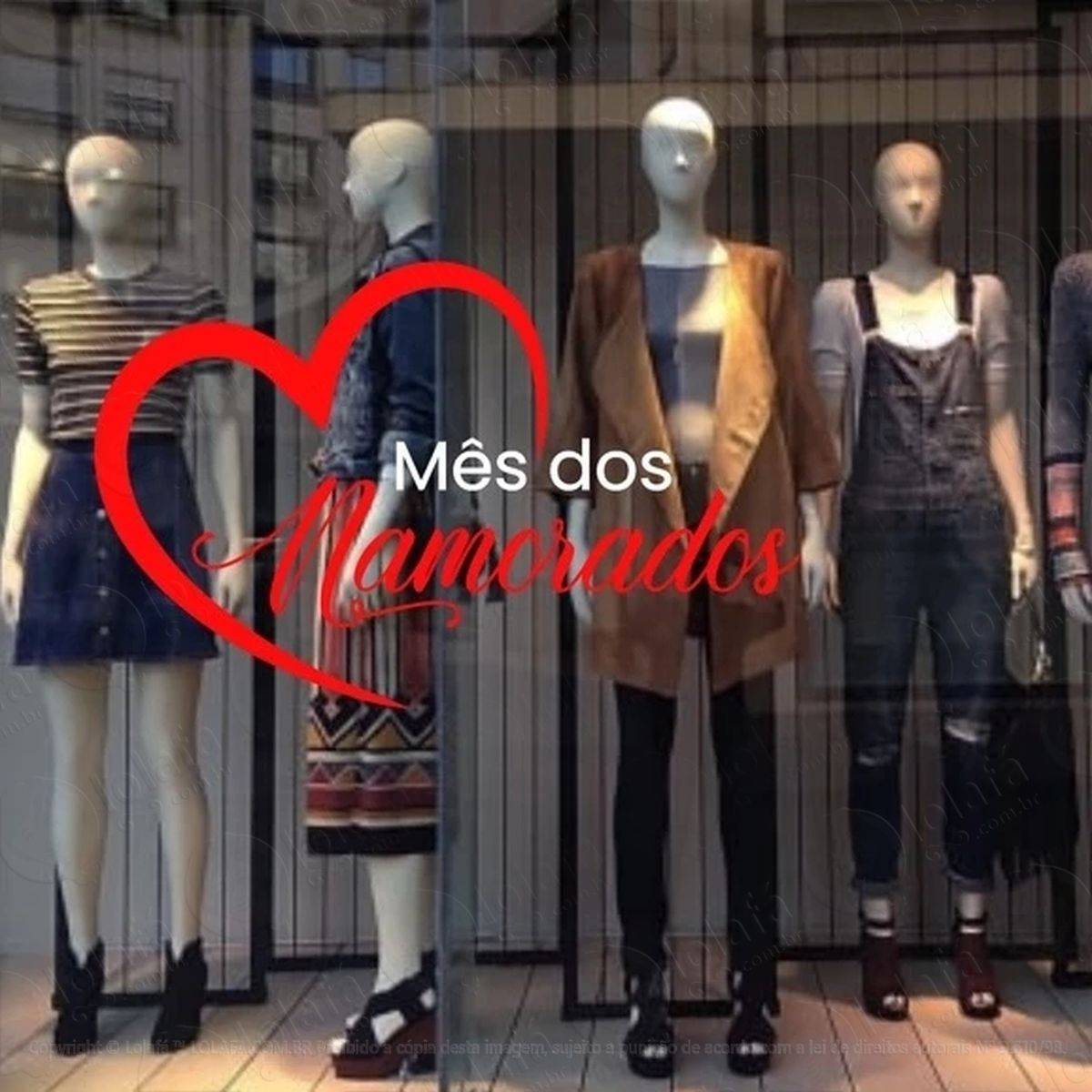 adesivo de vitrine dia dos namorados vitrinismo loja lojista mod:40