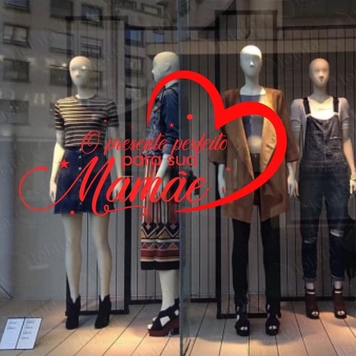 adesivo de vitrine dia das mães mãe vitrinismo loja lojista mod:41