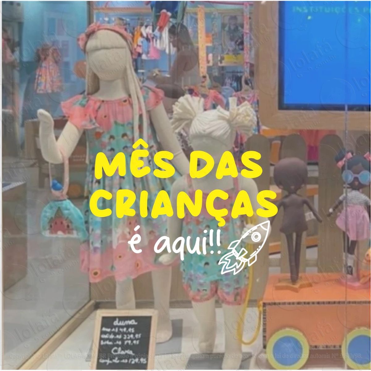 Adesivo Decorativo Dia Das Crianças Para Vitrine Mod:53