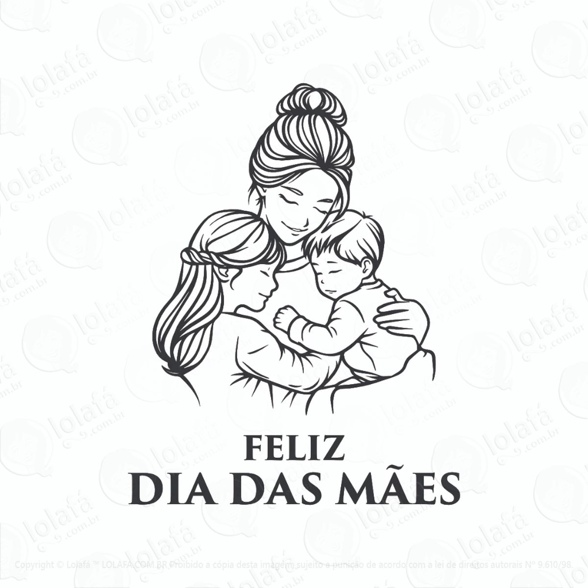 adesivo vitrine em recorte dia das mães mod:61