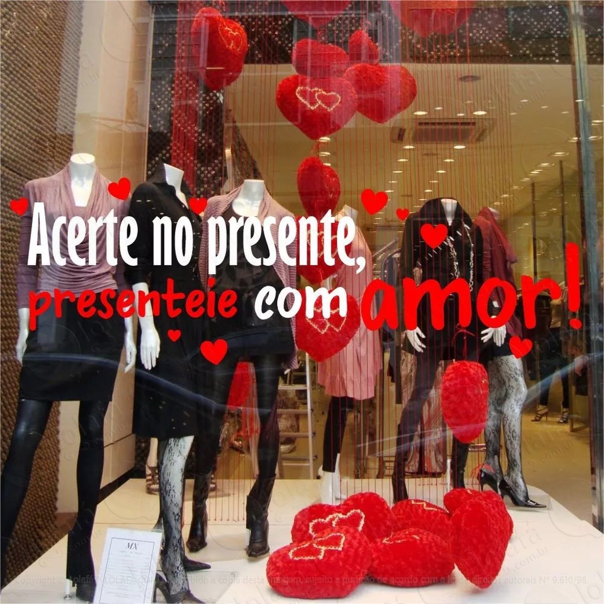 adesivo vitrine dia dos namorados mod:65