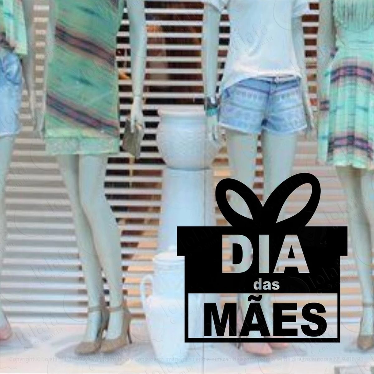 adesivo vitrine dia das mães mod:73