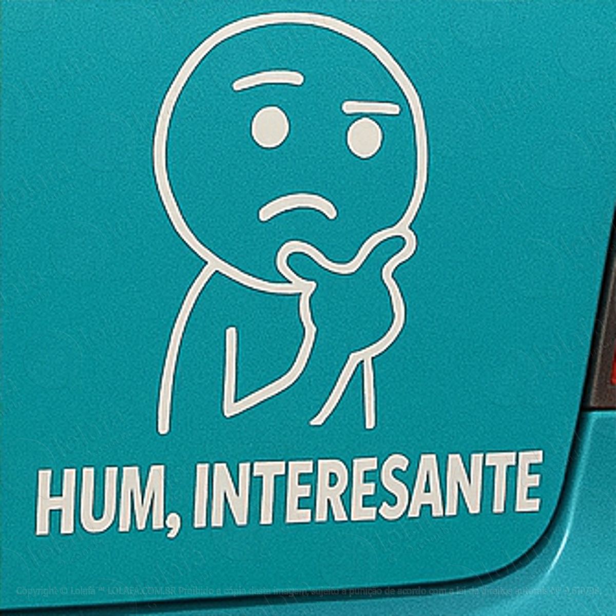 meme hum interessante adesivos para carro mod:82