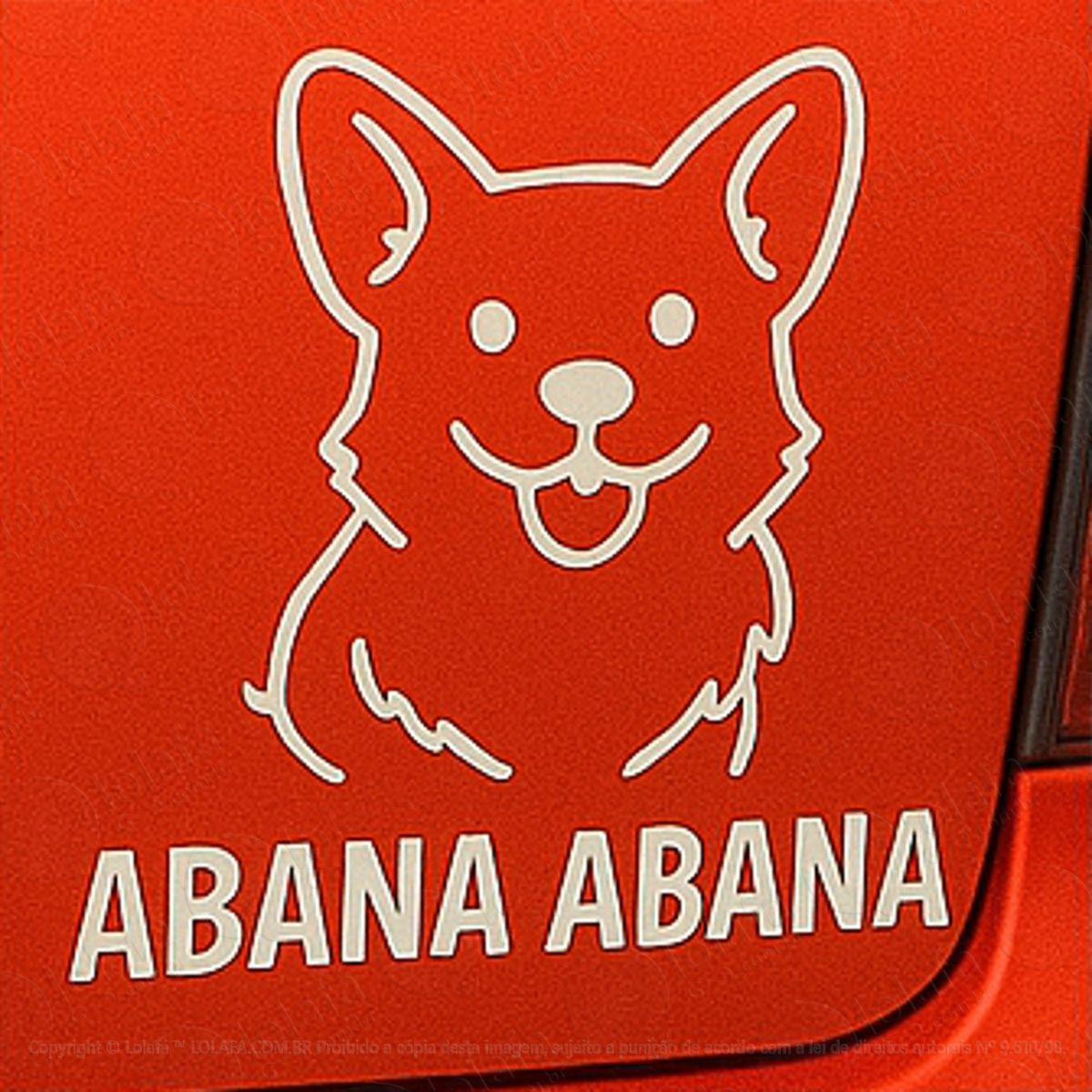 abana abana pet dog cachorro adesivos para carro mod:83