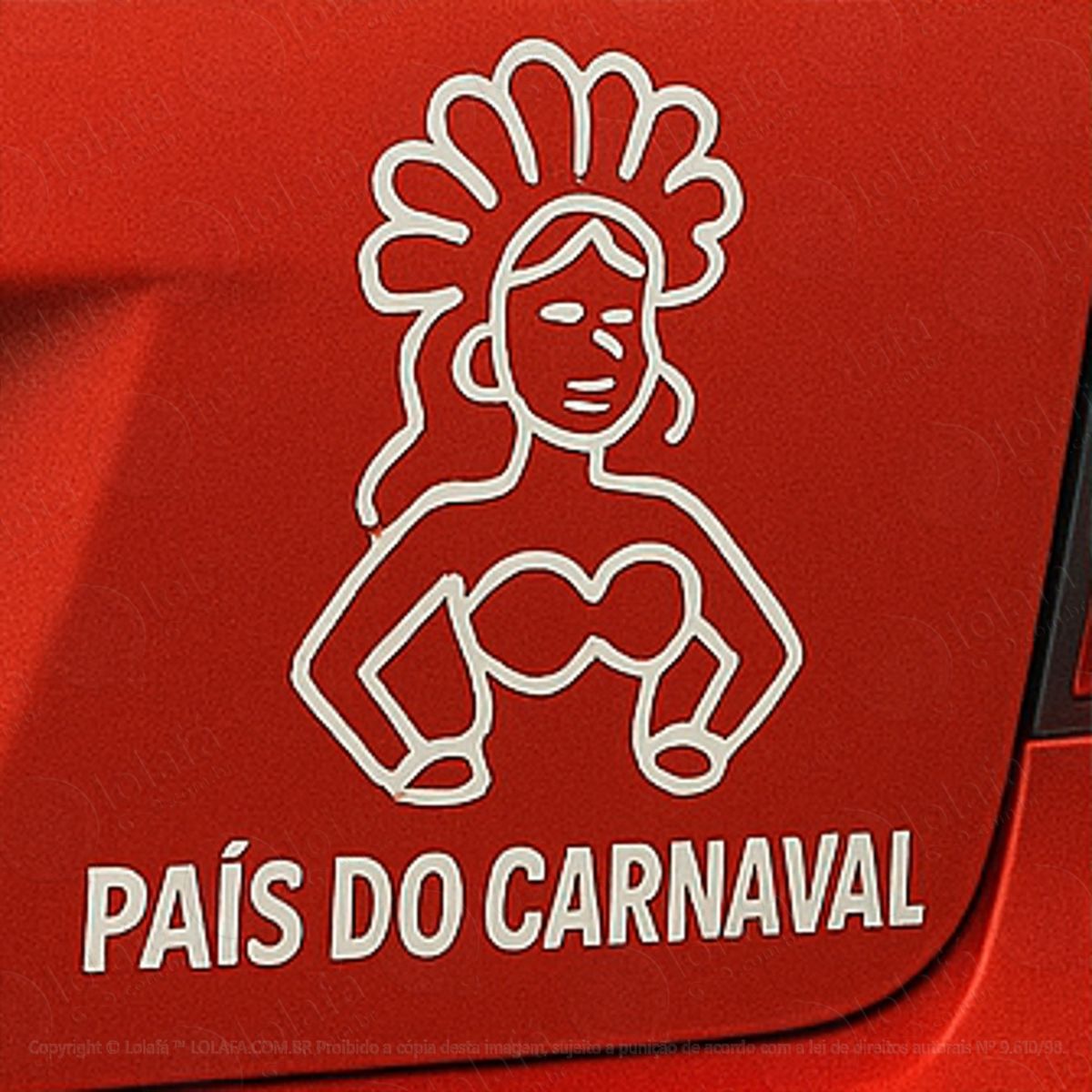 brasil país do carnaval adesivos para carro mod:89