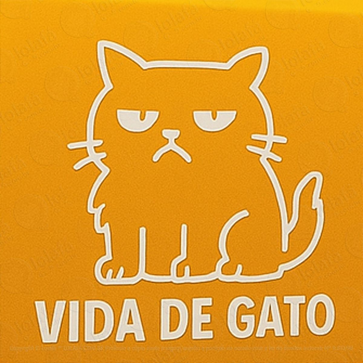 vida de gato adesivos para carro mod:95