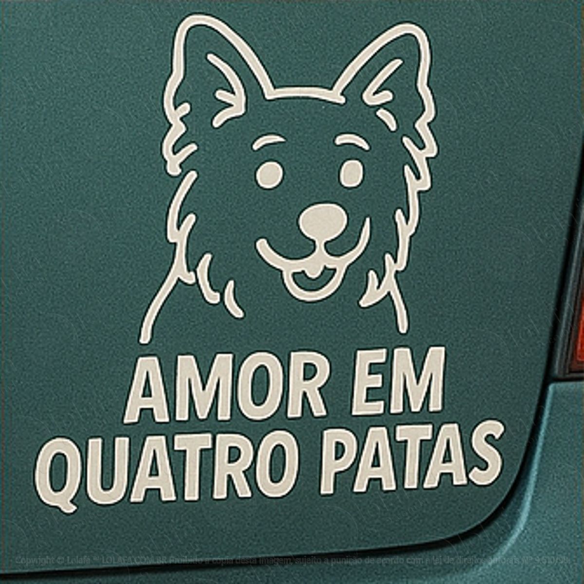 amor em quatro patas cachorro dog adesivos para carro mod:97