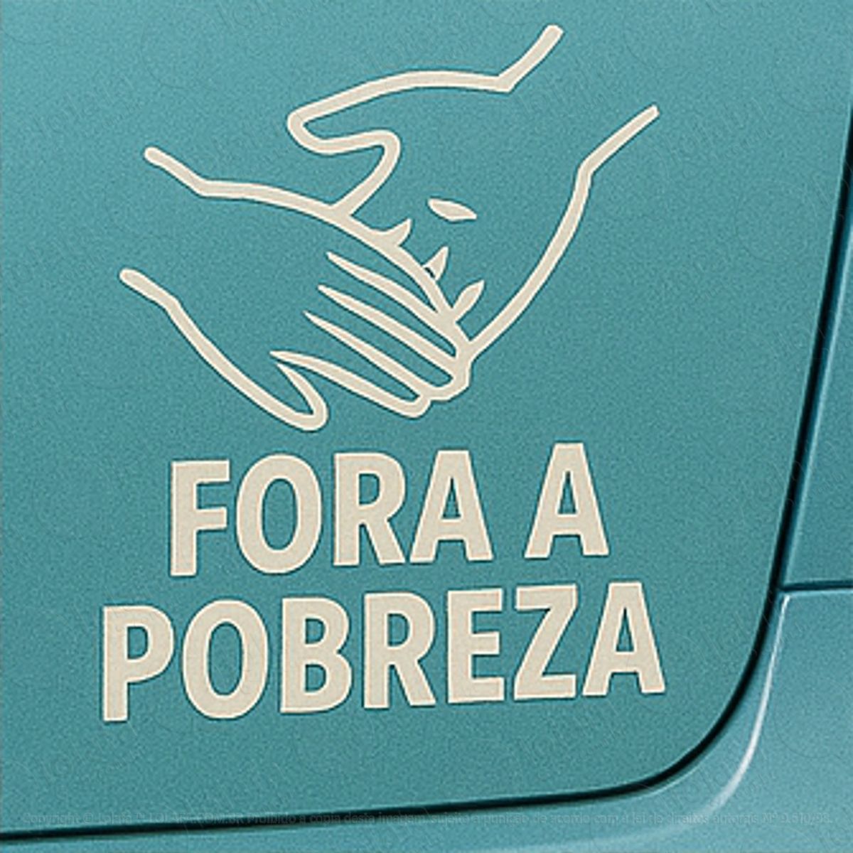 fora a pobreza adesivos para carro mod:99