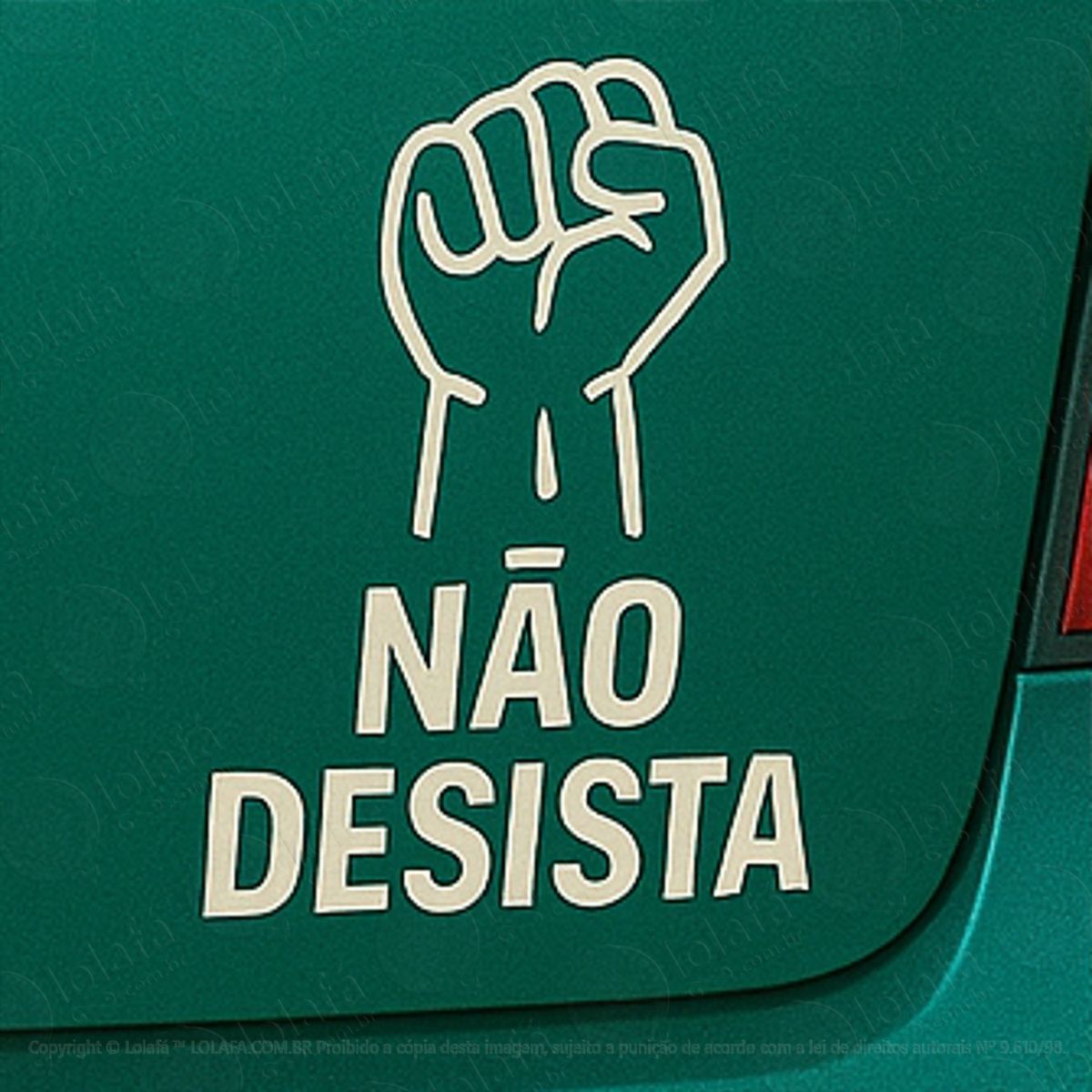 não desista academia musculação fitness adesivos para carro mod:124