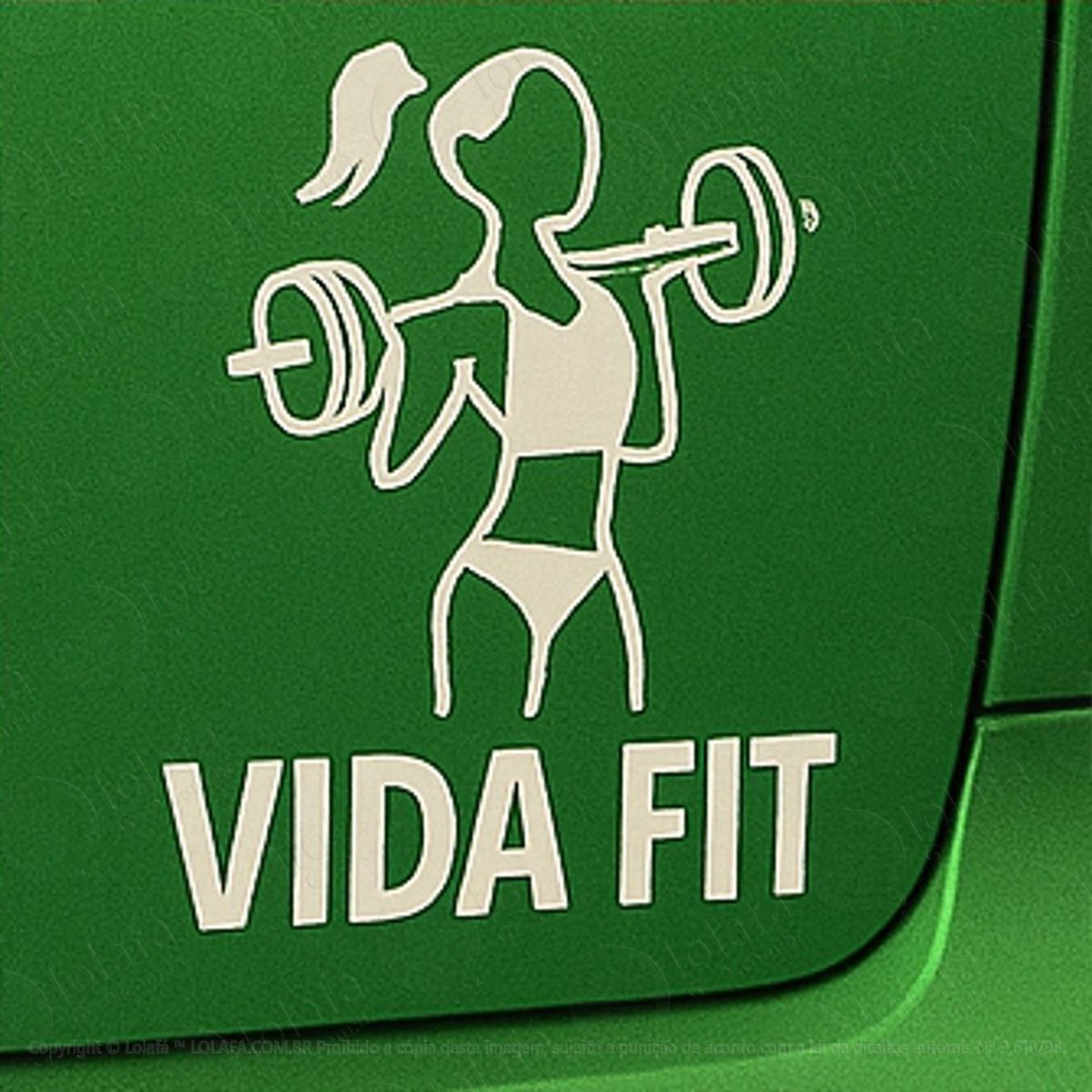 Vida Fit Mulher Academia Musculação Adesivos Para Carro Mod:126