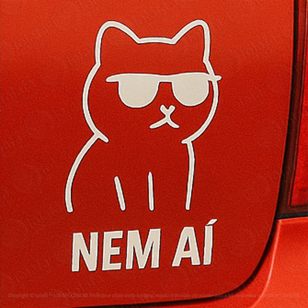 gato nem aí adesivos para carro mod:130