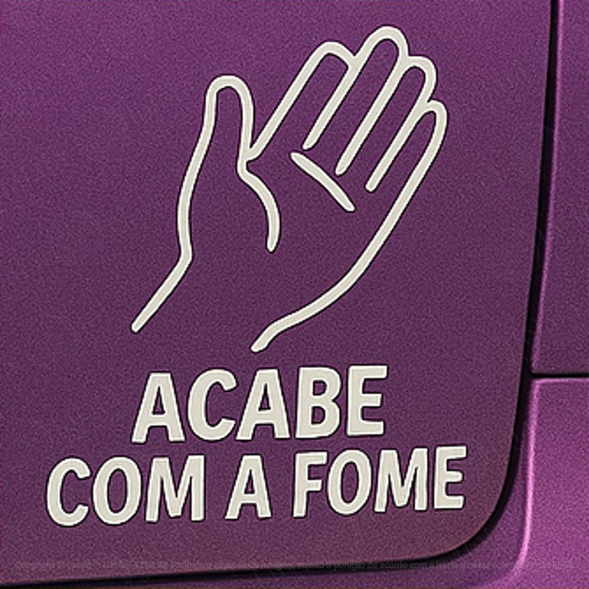 acabe com a fome adesivos para carro mod:136