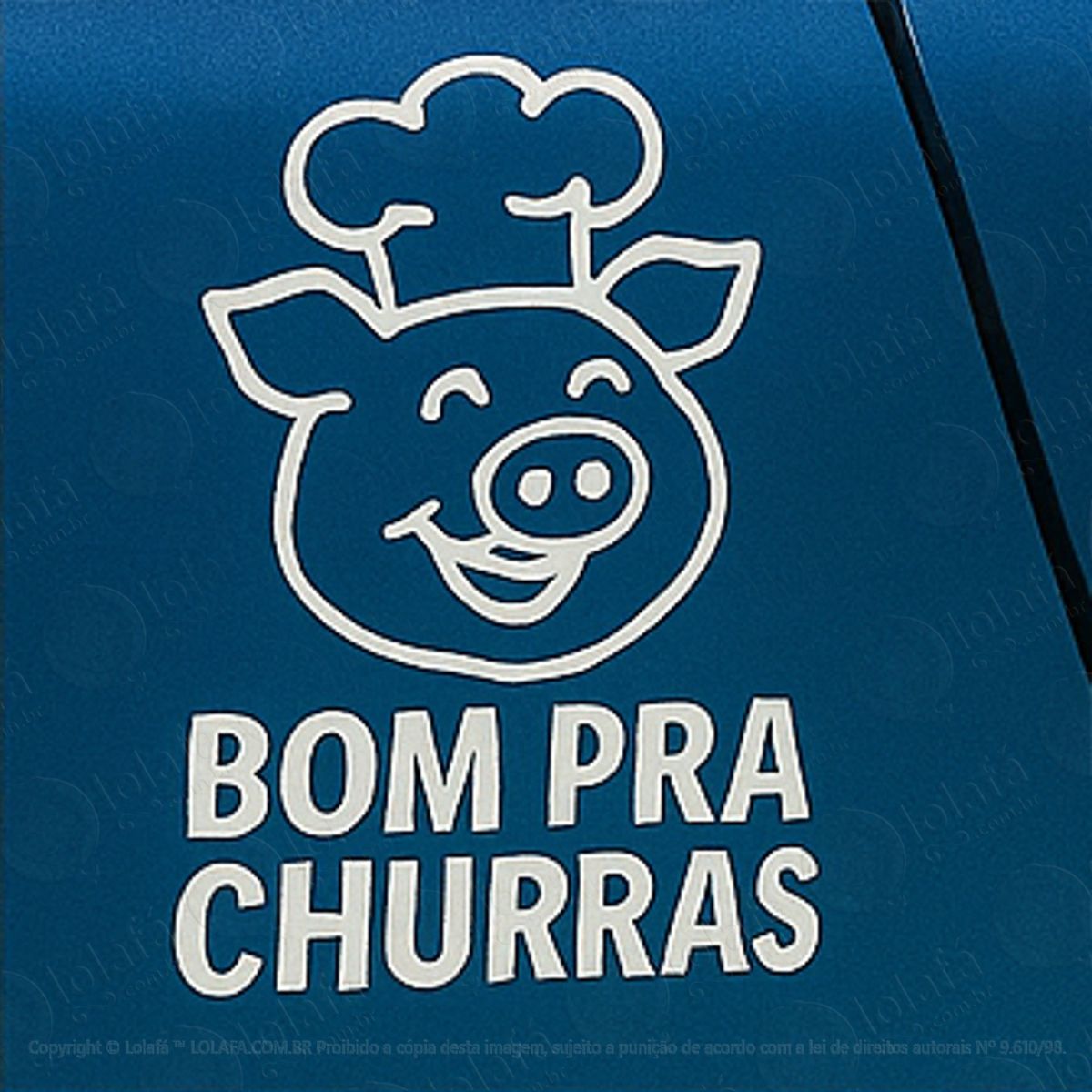 porco bom pra churras adesivos para carro mod:139