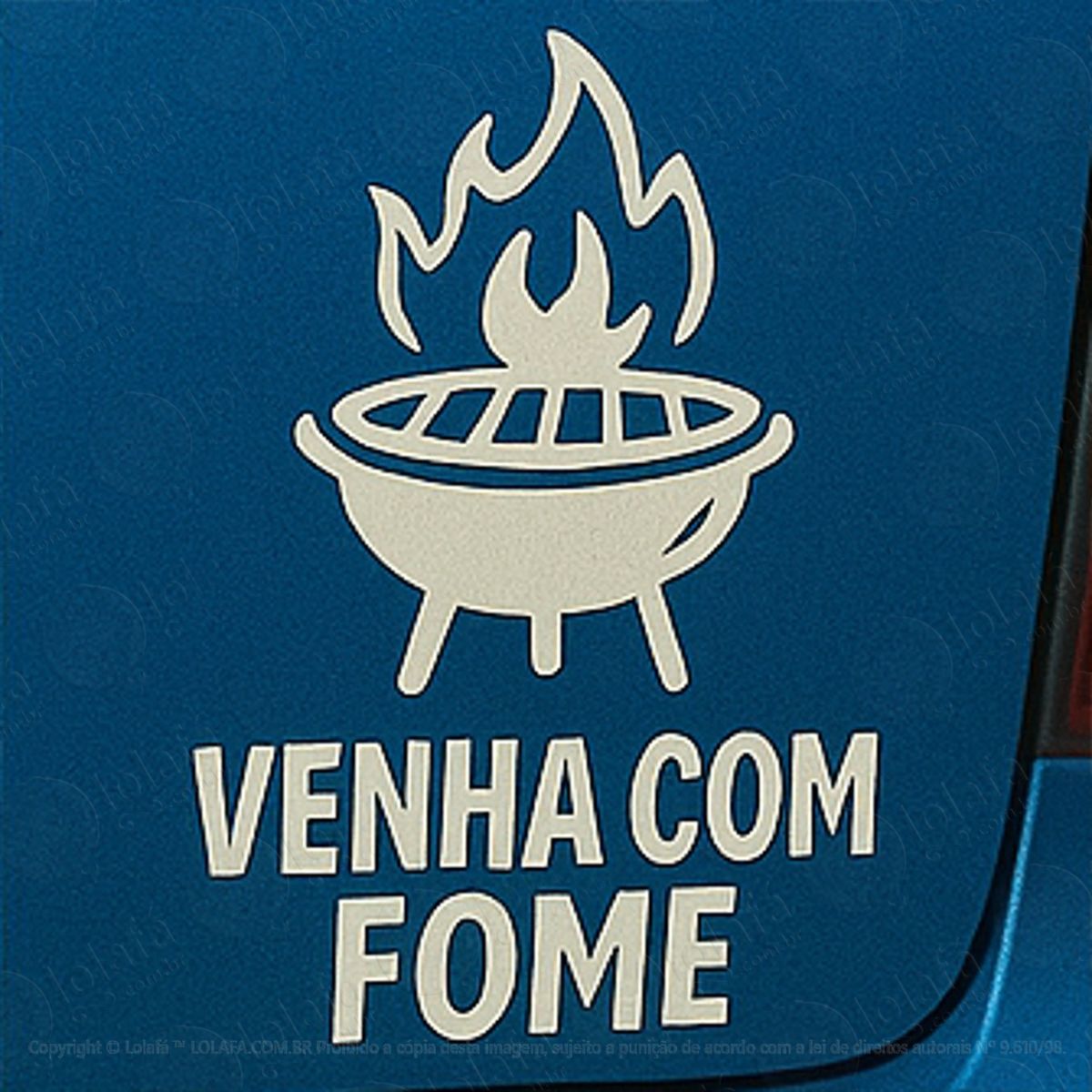 churrasco venha com fome adesivos para carro mod:141