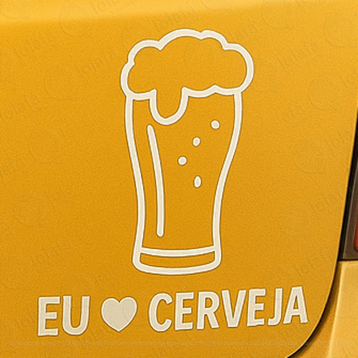 eu amo cerveja chopp adesivos para carro mod:151