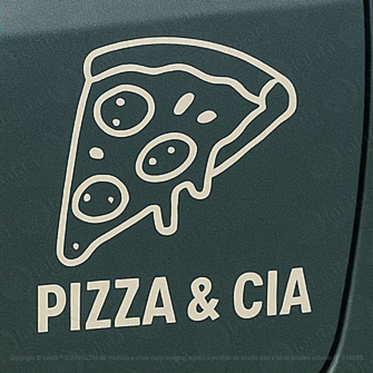 pizza & cia adesivos para carro mod:153