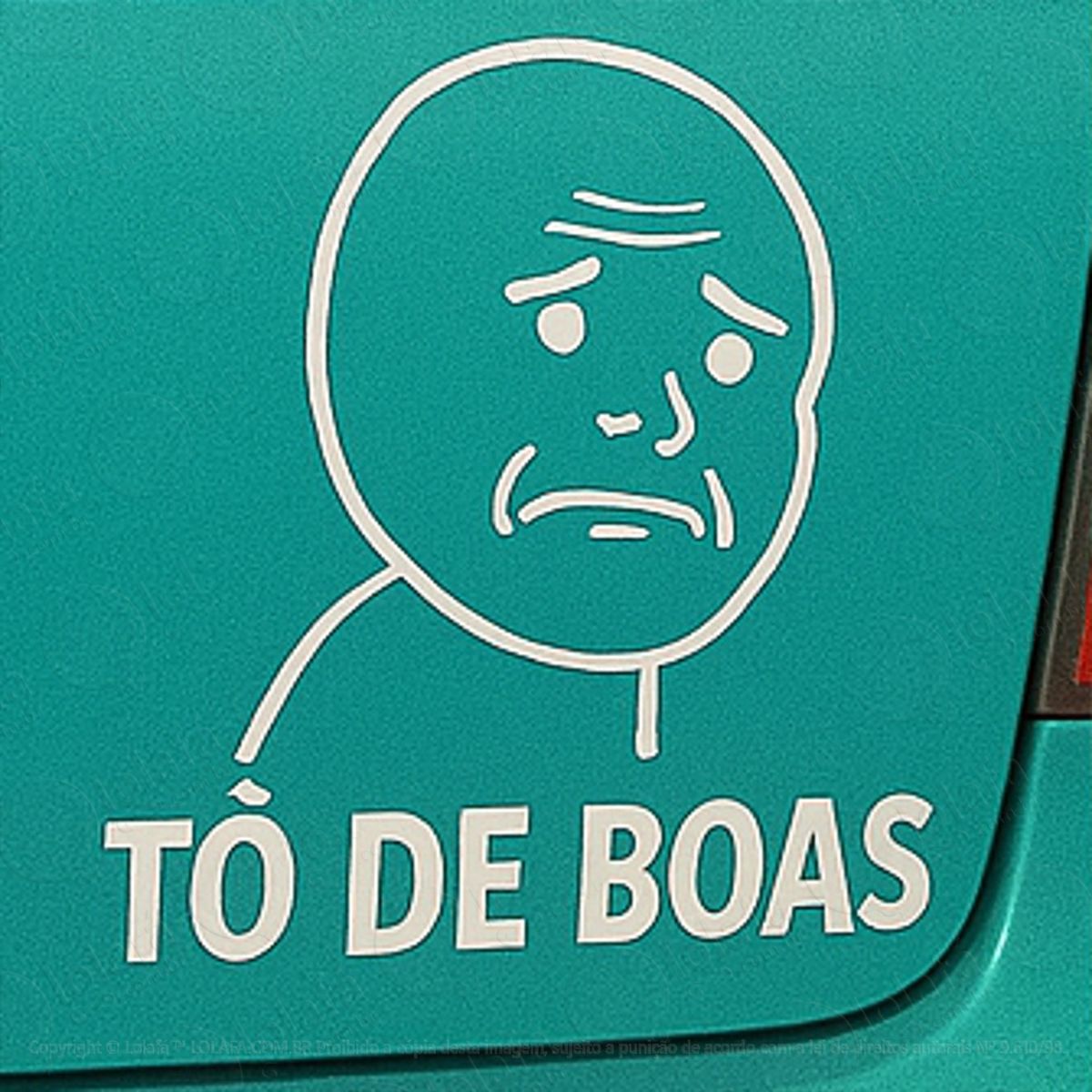 troll face meme tô de boas adesivos para carro mod:156