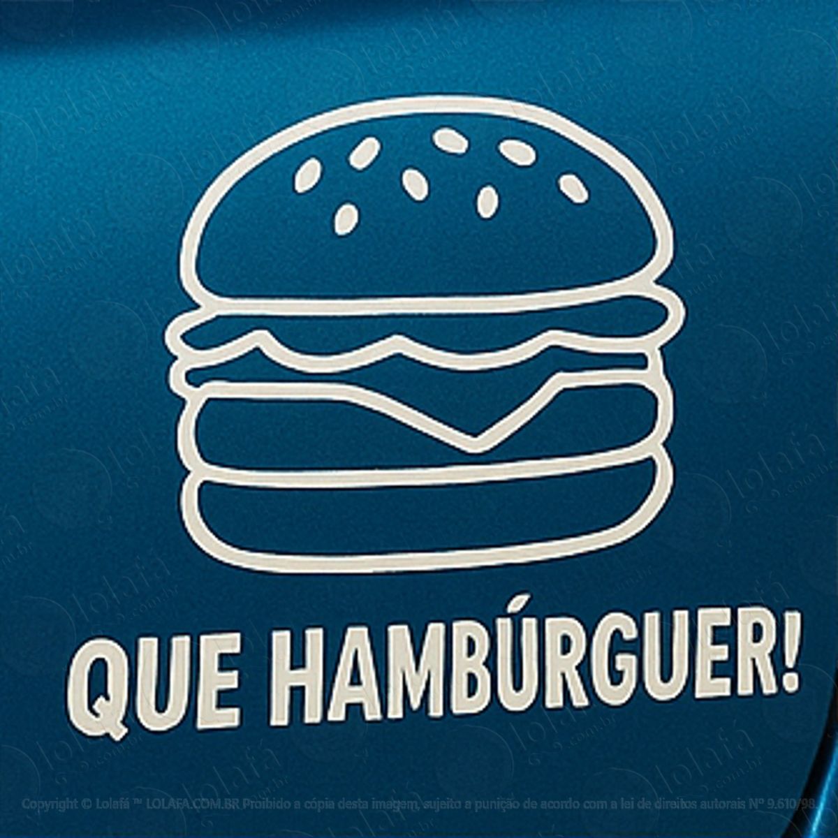 que hamburguer adesivos para carro mod:158