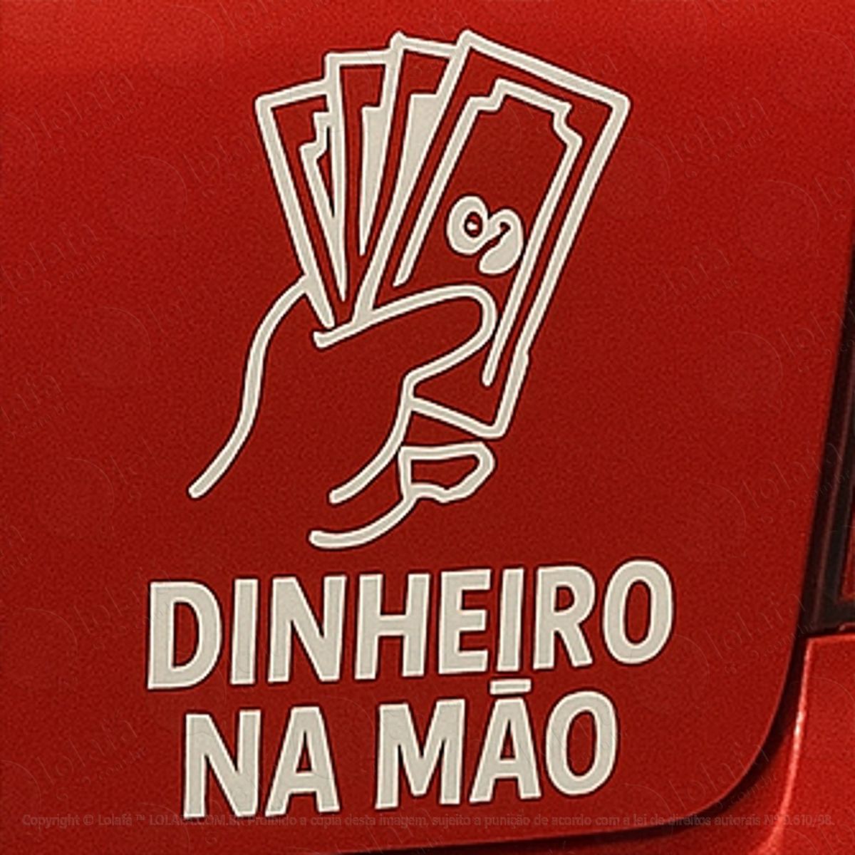 dinheiro na mão adesivos para carro mod:163