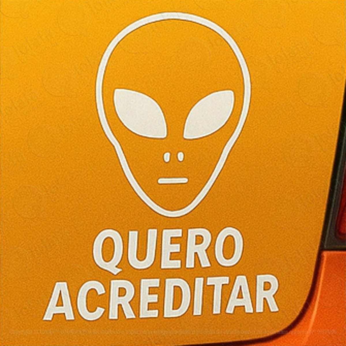 alien quero acreditar adesivos para carro mod:164