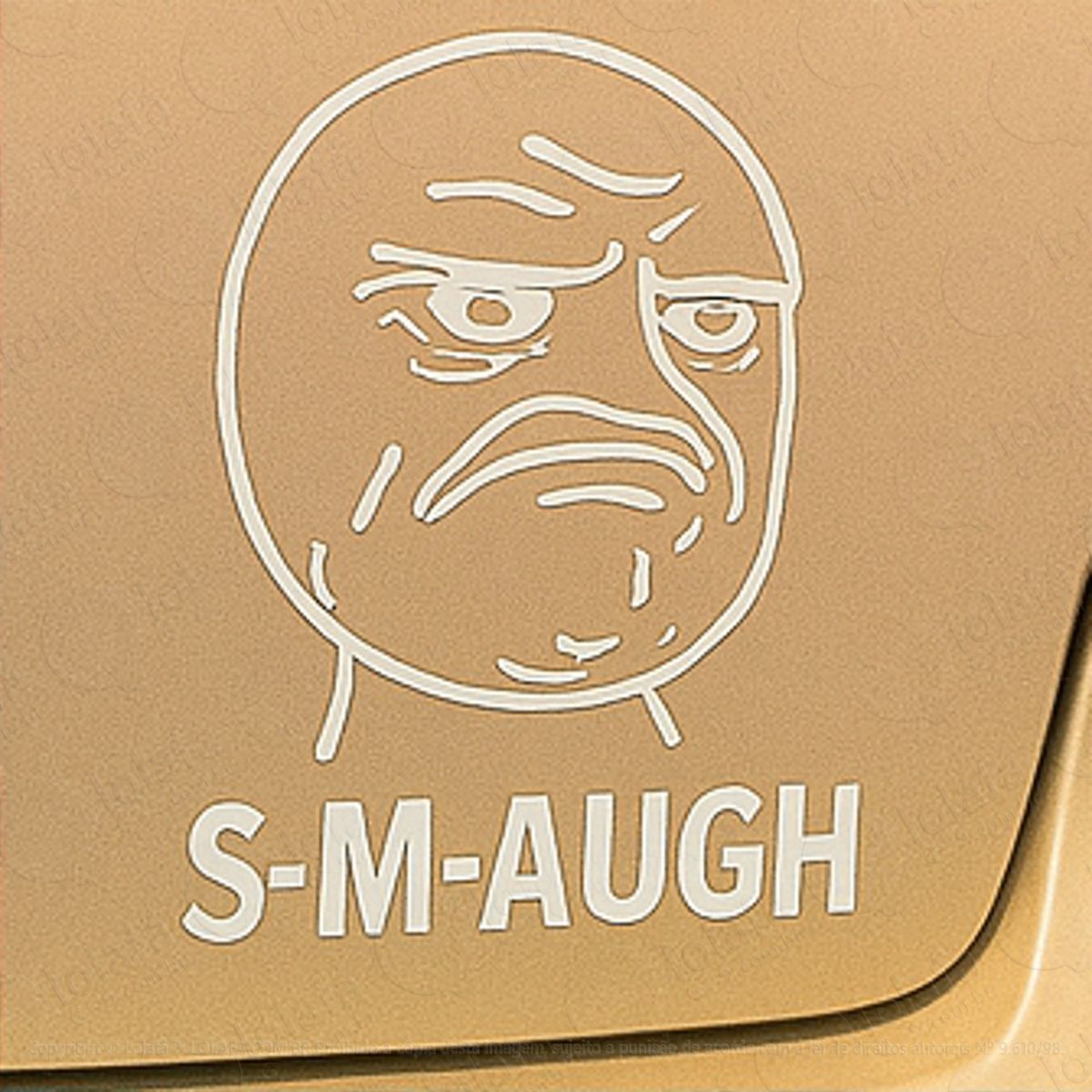 troll face meme s-m-augh adesivos para carro mod:173